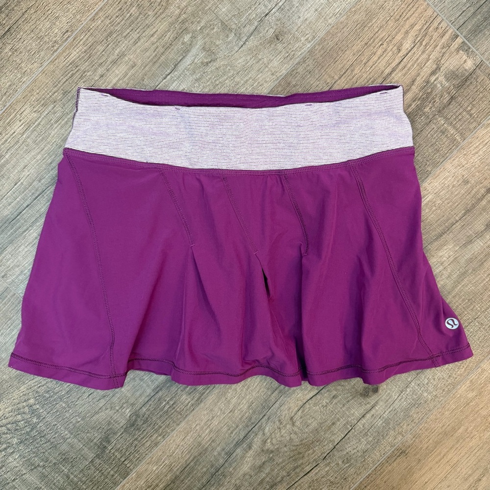 Lululemon 4 Take Flight Skirt Skort Purple Athletic Womens Tennis Hiking Outdoor
